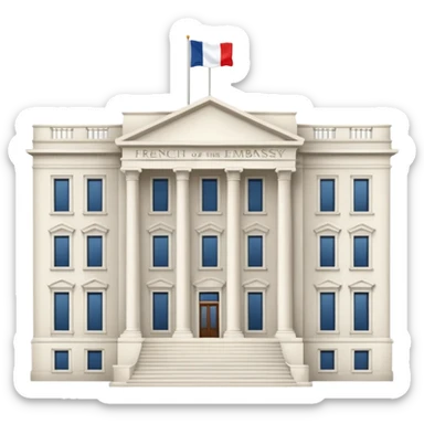 building of the French Embassy in the United States sticker