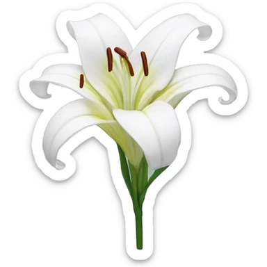 Lily flower sticker