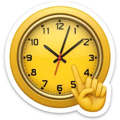 I want a clock it emoji with the fingers like the latest trend with two fingers sticker