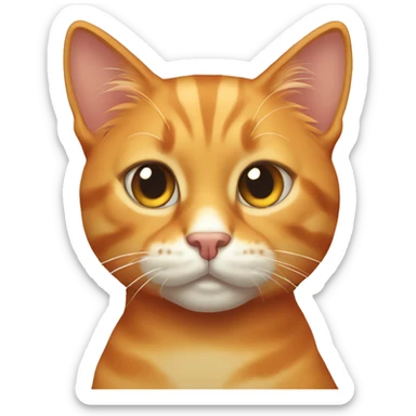 Buffed orange tabby cat sticker