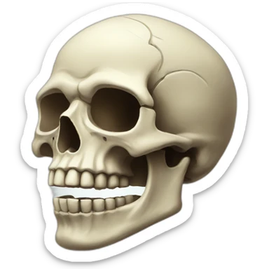 A skull whistling sticker