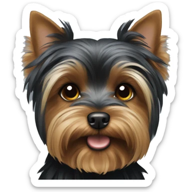 Black Yorkshire Terrier sticker