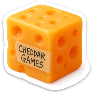 high quality hyper-realistic clear orange cheddar block with Swiss cheese holes, no background, detailed soft plastic texture like a 90's toy, soft and squishy, cloudy, not shiny, glowing slightly, retro style, 'Cheddar Games' written in sharp messy handwriting on tape stuck to the side, looks like a gummy sticker