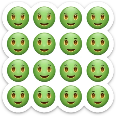 ❌ change the emoji color from red to green color sticker