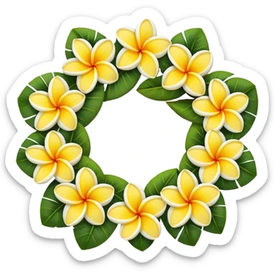 Plumeria lei sticker