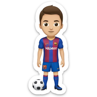 tiburon con la camiseta del club barcelona de futbol sticker