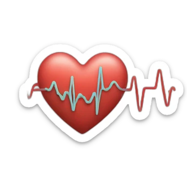 heart pulse diagram sticker