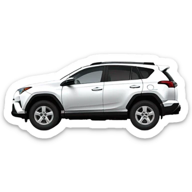 White Toyota RAV4 sticker