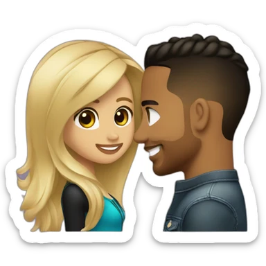 Romeo Santos and blond girl sticker