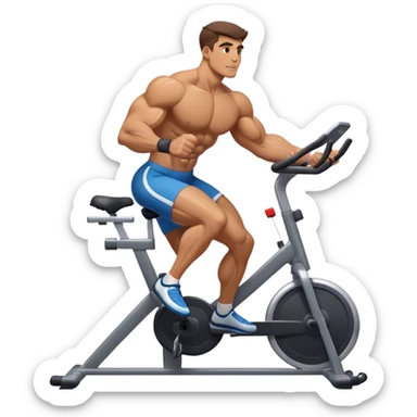 buff guy stationary bike sticker