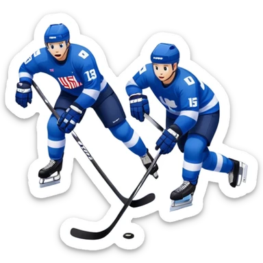 USA versus Finland hockey sticker