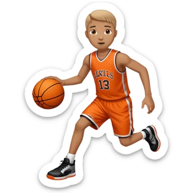 A person who plays basketball sticker