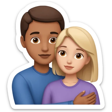 Intimate moment between lovers sticker