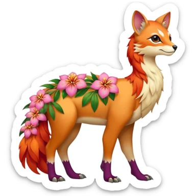 Colorful exotic floral Falvie-Fionbri, full body sticker