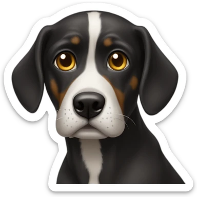 bodegueiro dog with one eye missing sticker