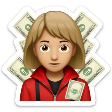 Tokyo in Money Heist TV show sticker