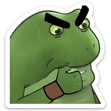 angry guy choking himself sticker
