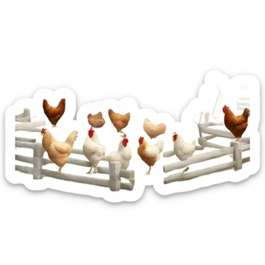 aesthetic farmhouse with chicken coop sticker