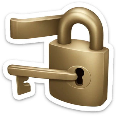 a house lock with a key sticker