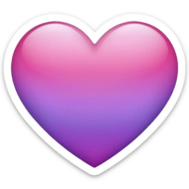 ombré heart sticker