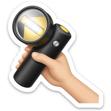 battery hand light sticker