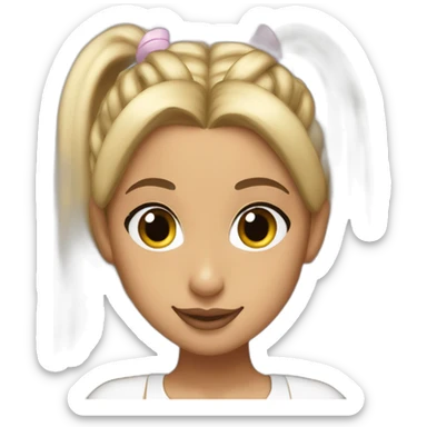 Ariana grande with blonde ponytail  sticker