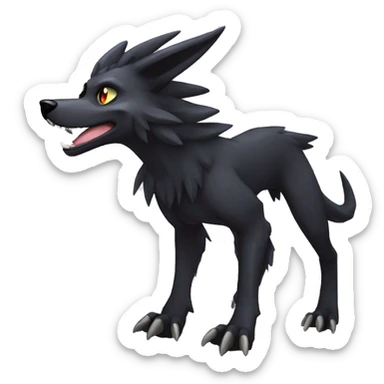  Cool Edgy Sergal-Houndoom-Fakémon  sticker