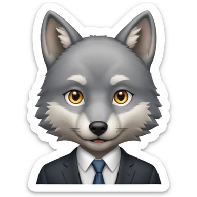 wolf from the wall street sticker