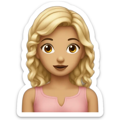 fille a teint caire sticker