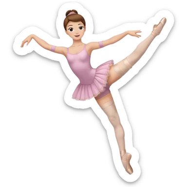 Ballet dancer in over the knee socks and brown hair sticker
