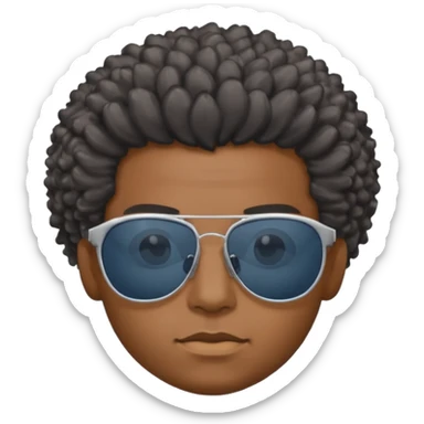 Un garçon,de couleur noir avec des lunettes de soleil grise,il a des cheveux crépus et au dessus de sa tete il est écrit BOUSS  sans qu’on voit ses yeux est ce qu’on peut mettre le même cadran de lunette que la première image et l’intérieur des lunettes en gris un peu bleu mais très foncé  sticker