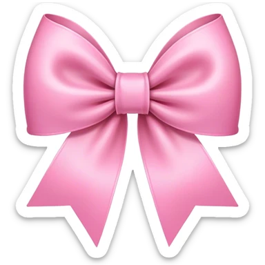 Super ultra-thin and stretched ribbon bow, as narrow as possible, single loop, no extra loops, no fluffy or rounded shapes, only one long and sleek ribbon, delicate, minimalist, NO DOUBLE LOOPS, NO THICKNESS, ONLY A SINGLE SLIM LINE pink sticker