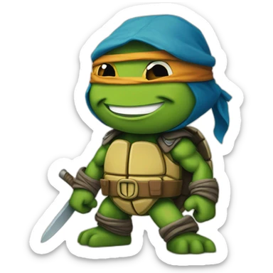 Leonardo teenage mutant ninja turtle sticker