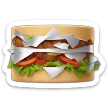 kebab duct tape sticker