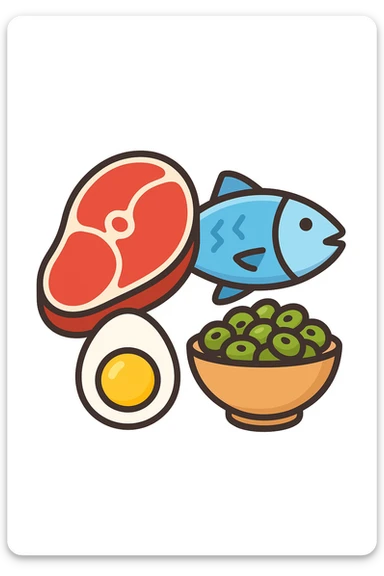 Proteine alimentari su sfondo isolato fammi un icona sticker