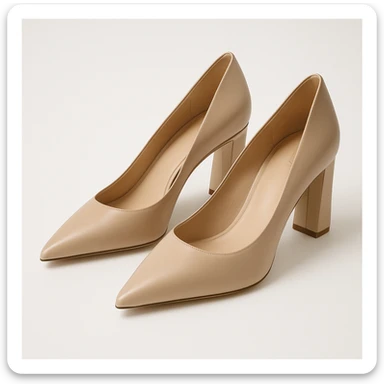 a pair of stylish women's heels, elegant, modern, on a white background sticker