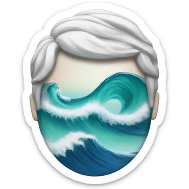 the wave is a mirror sticker