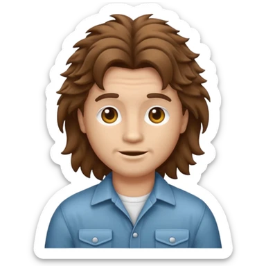 emoji of a mullet sticker