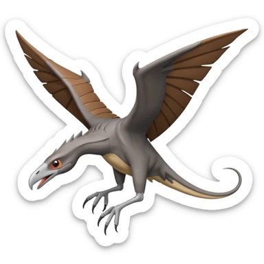make a pterodactyl flying sticker