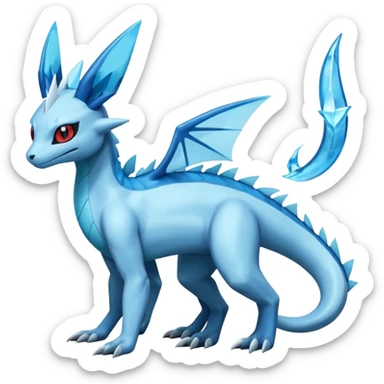 Salandit-Glaceon-Salamence-hybrid-fusion (full body) sticker