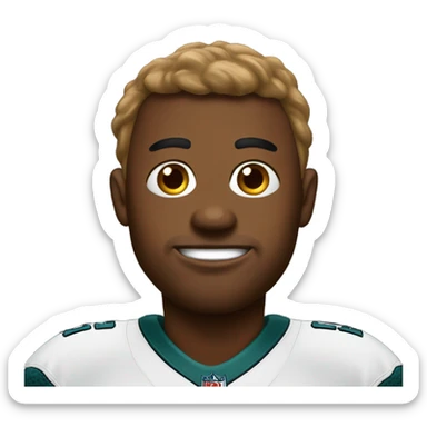 Poop emoji in eagles jersey sticker