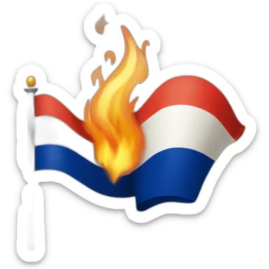 burning-flag-france sticker