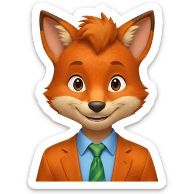 Nick Wilde from the Zootopia Disney movie sticker