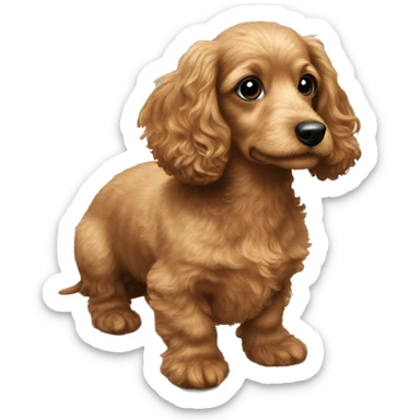 miniature dachshund toy poodle mix sticker