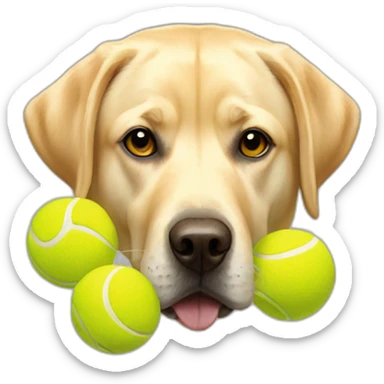yellow-lab-with-tennis-balls-instead-of-eyes sticker