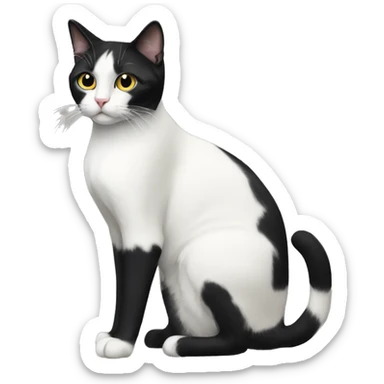 Tuxedo Cat Breed Full Body sticker