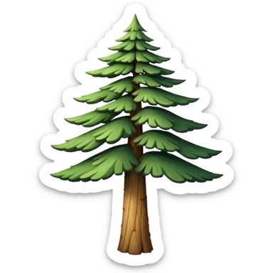 Ponderosa pine tree skinny and tall realistic  sticker