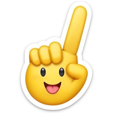 Emoji sticking out their tongue while sticking the middle finger sticker
