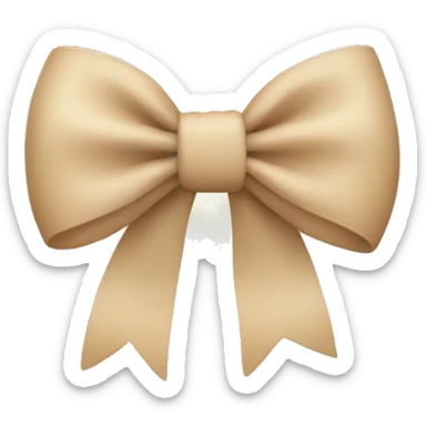 Beige bow sticker