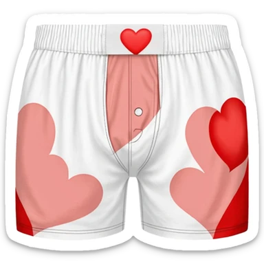 dungeon crawler carl's boxer shorts: white men's boxer shorts with red heart print sticker